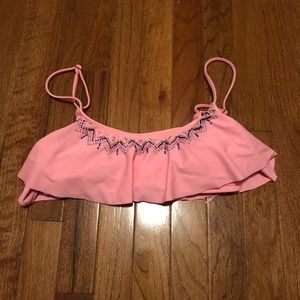 Coral Bandeau Swim Top